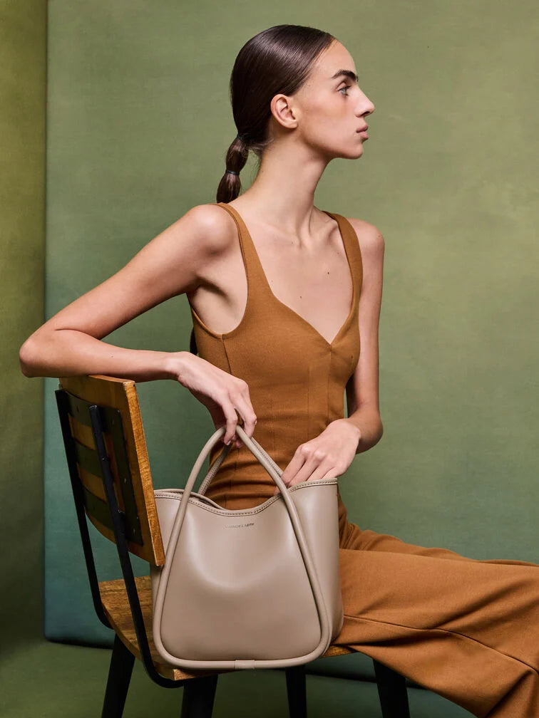 Mini Lyla Tubular Tote Bag - Taupe