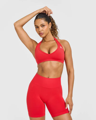 Effortless Seamless Halter Neck Sports Bra