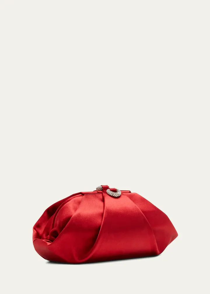 Gemma Crystal Satin Clutch Bag