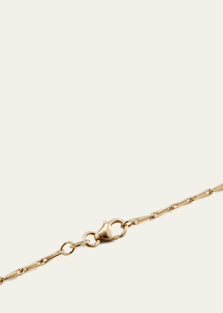 Small Watermelon Pendant Necklace with Black Diamonds