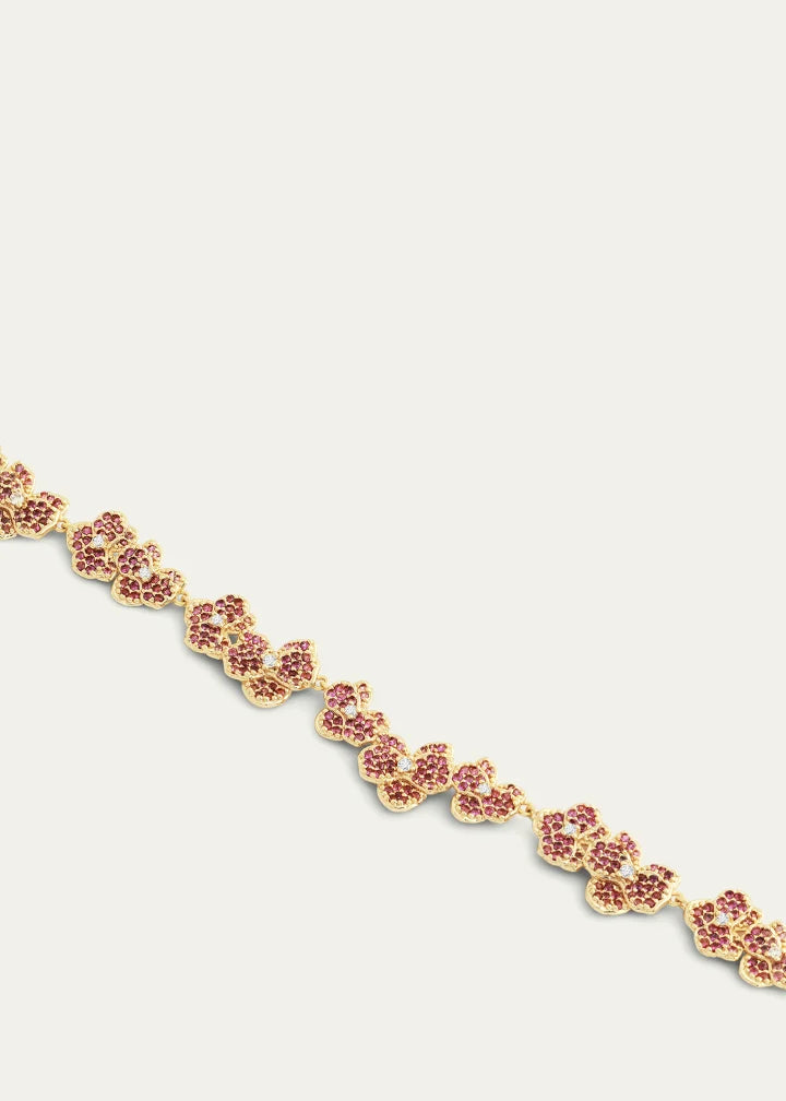 Cubic Zirconia Orchid Necklace