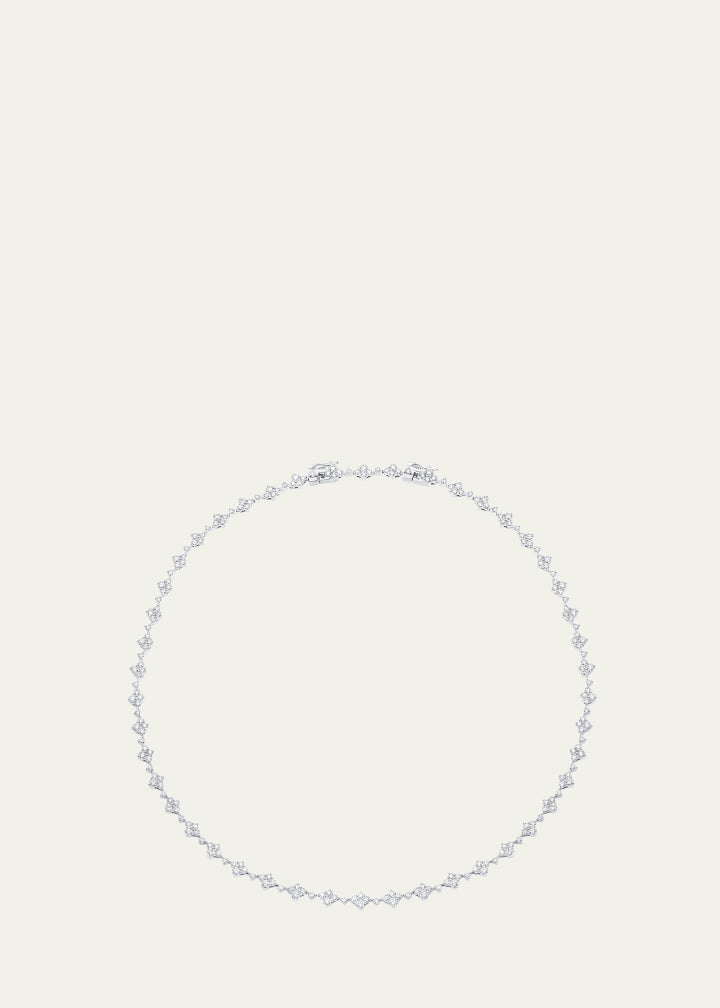 Dujour Diamond Four-Cluster Tennis Choker Necklace