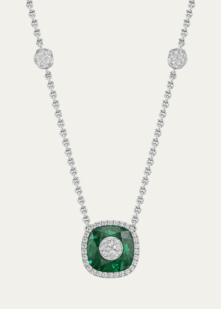 Cushion-Cut Fusion Necklace with Diamonds