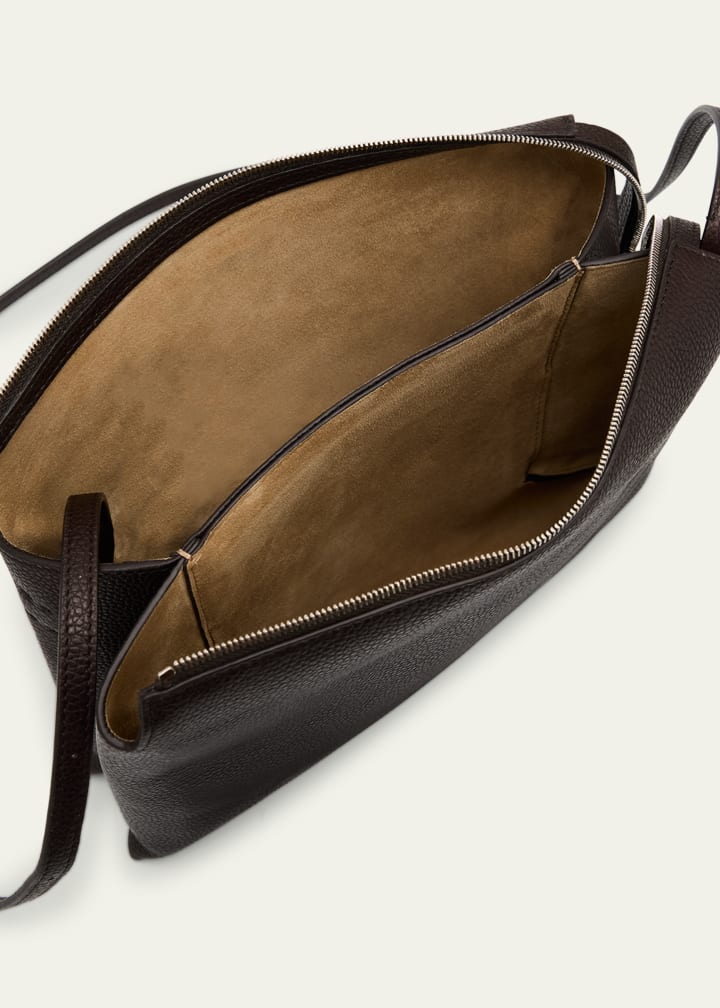 Nu Twin Crossbody Bag in Saddle Grain Leather
