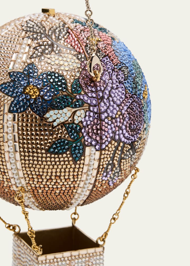 Floral Flight Hot Air Balloon Crystal Minaudiere