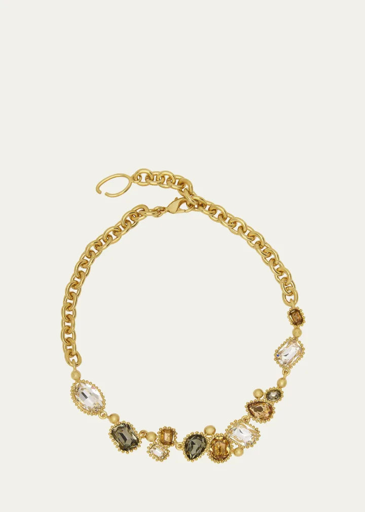 Emerald Crystal Scramble Necklace