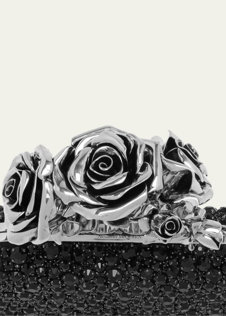 Rose Sculptural Crystal-Encrusted Clutch Bag