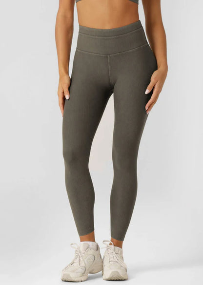 Perform Washed Rib Ankle Biter Leggings