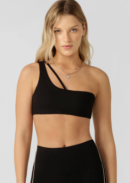 Second Nature Luxe Rib Asymmetrical Sports Bra