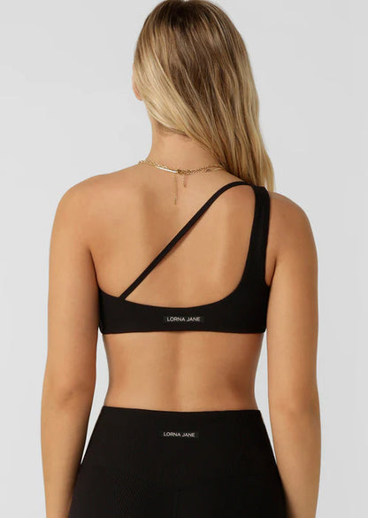 Second Nature Luxe Rib Asymmetrical Sports Bra