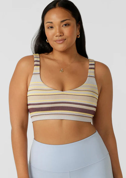 Sunset Stripe Seamless Bralette