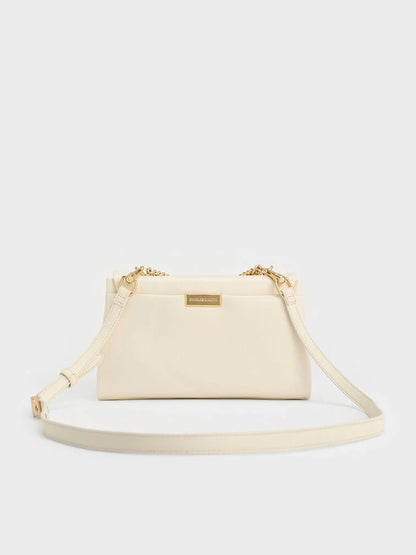 Kerry Chain-Handle Crossbody Bag - Cream