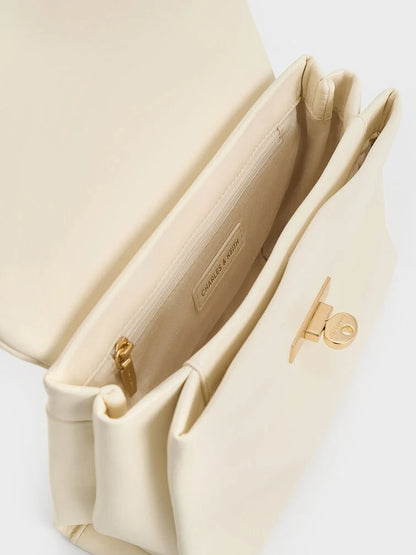 Kerry Chain-Handle Crossbody Bag - Cream