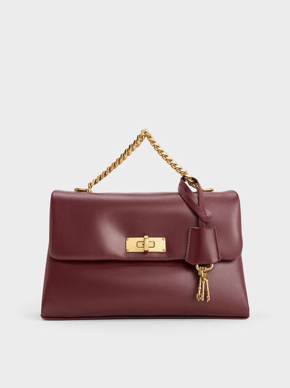 Kerry Chain-Handle Crossbody Bag - Mulberry Plum