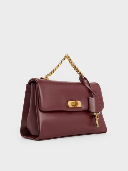 Kerry Chain-Handle Crossbody Bag - Mulberry Plum
