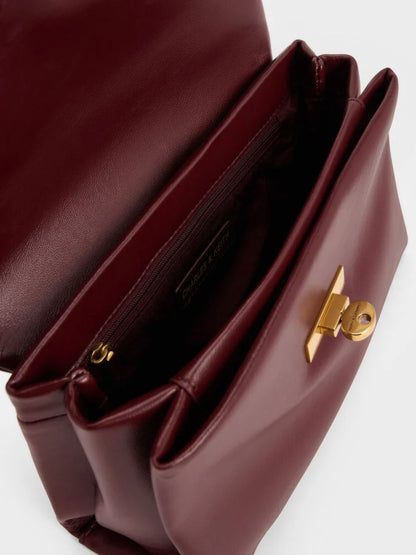 Kerry Chain-Handle Crossbody Bag - Mulberry Plum
