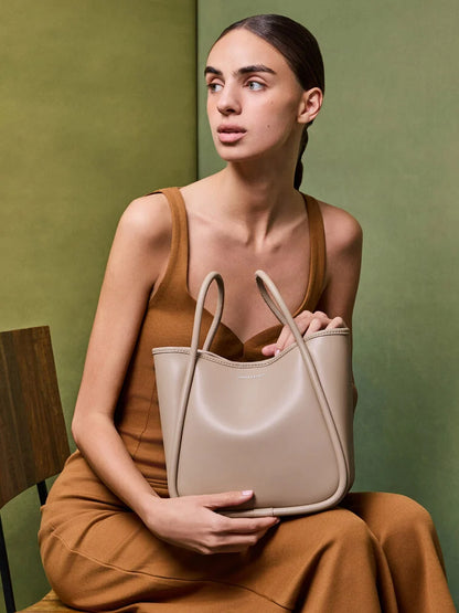 Mini Lyla Tubular Tote Bag - Taupe
