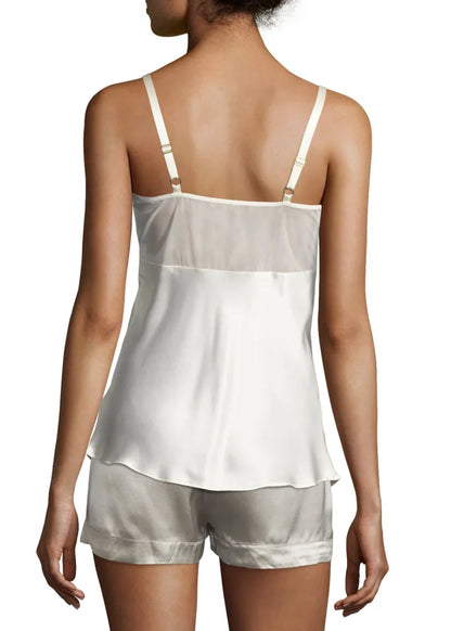 Josie Natori Lace-Top Silk Camisole