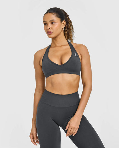 Effortless Seamless Halter Neck Sports Bra