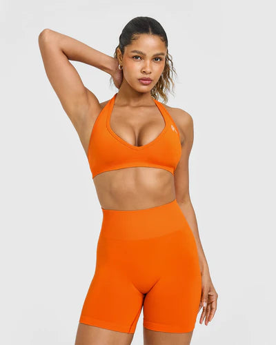 Effortless Seamless Halter Neck Sports Bra