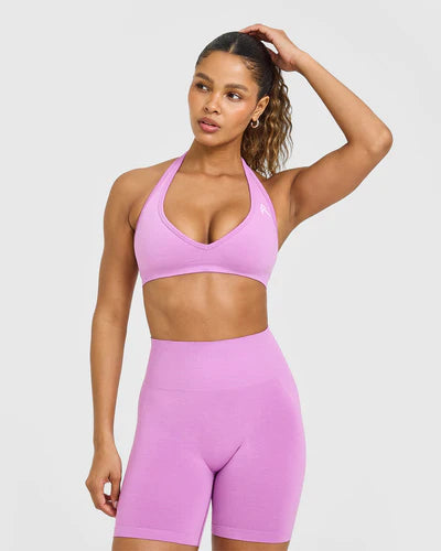Effortless Seamless Halter Neck Sports Bra