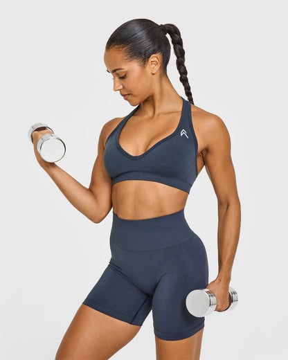 Effortless Seamless Halter Neck Sports Bra