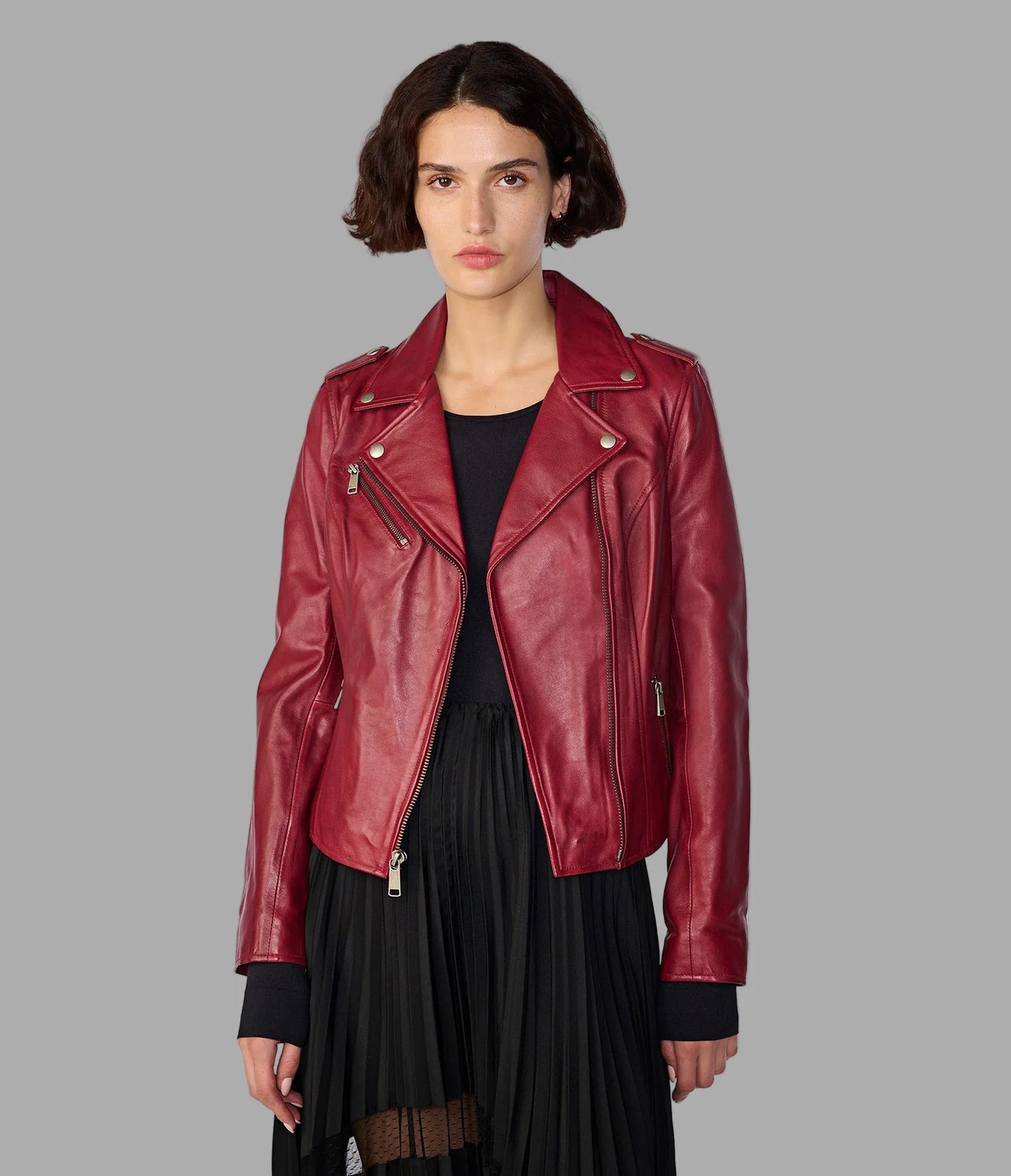 Madeline Asymmetrical Leather Jacket