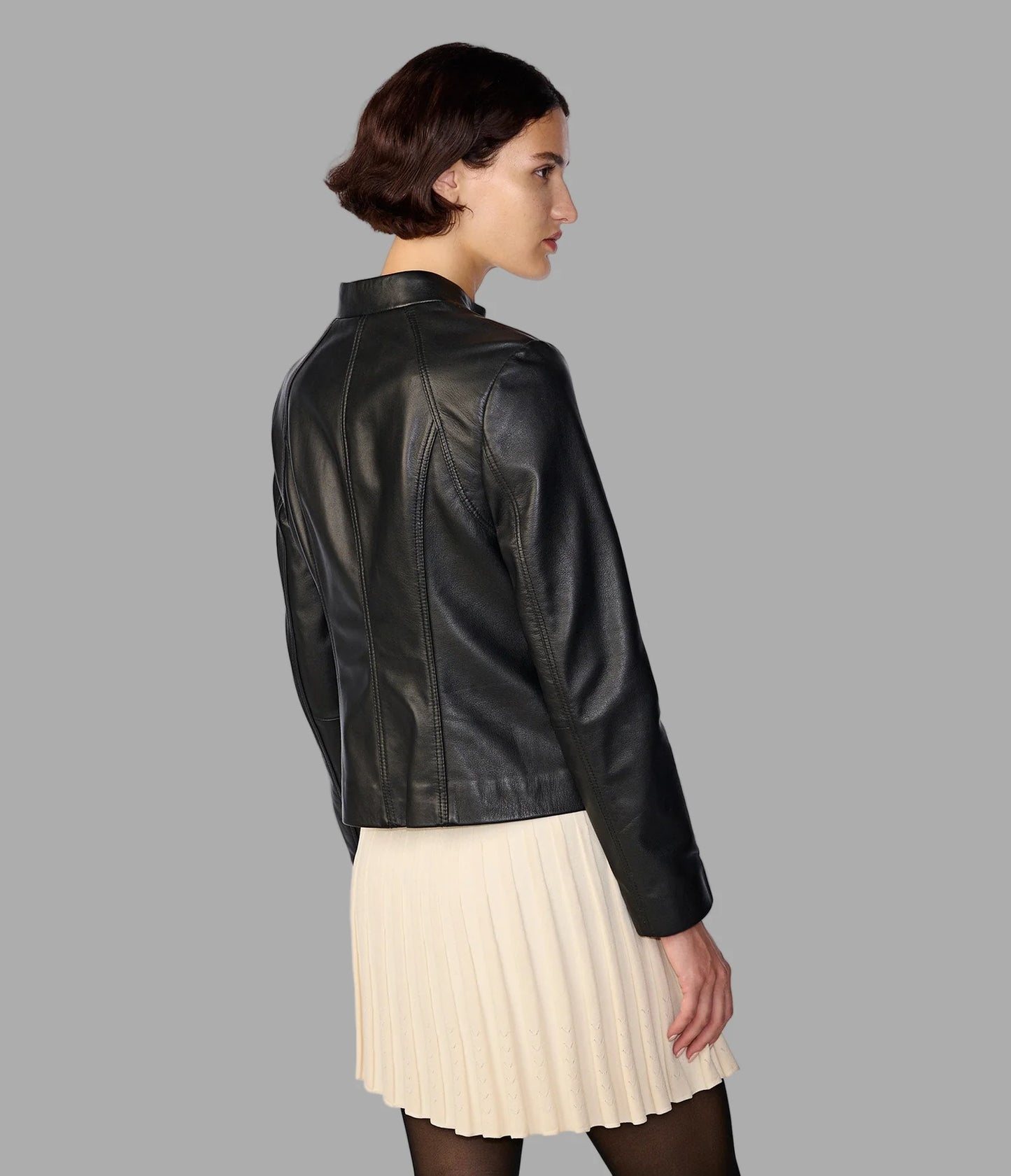 Meg Leather Scuba Jacket