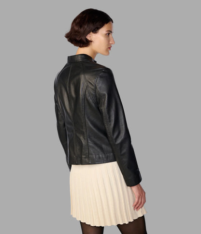 Meg Leather Scuba Jacket