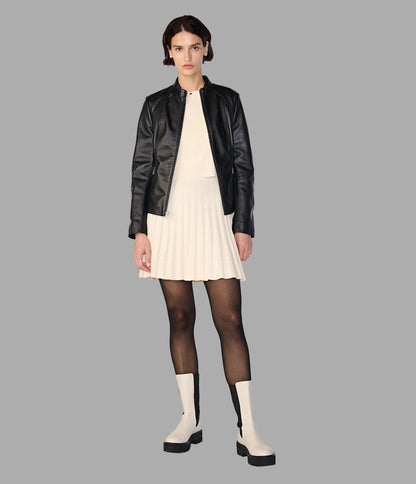 Meg Leather Scuba Jacket