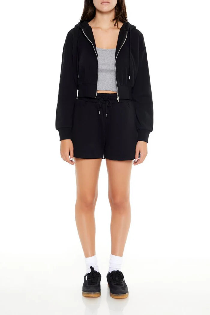 Basic Fleece Zip-Up Hoodie