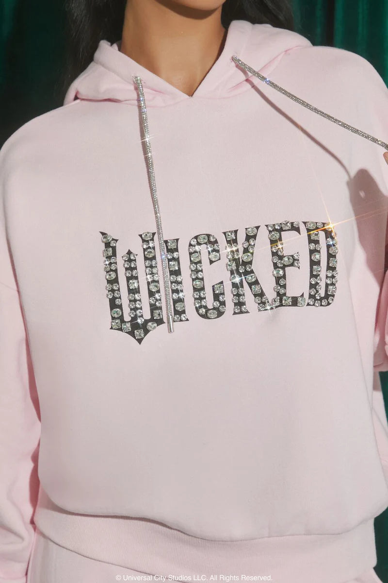 Wicked Faux Gem Fleece Hoodie
