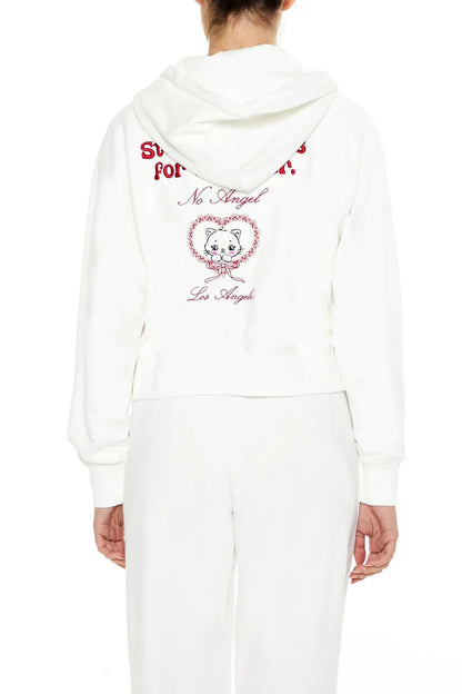 Stealin Hearts Patch Zip-Up Hoodie