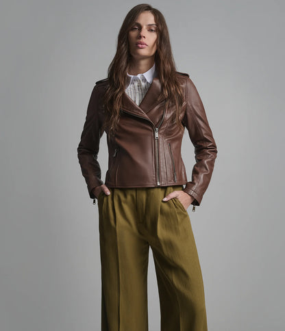 Madeline Asymmetrical Leather Jacket