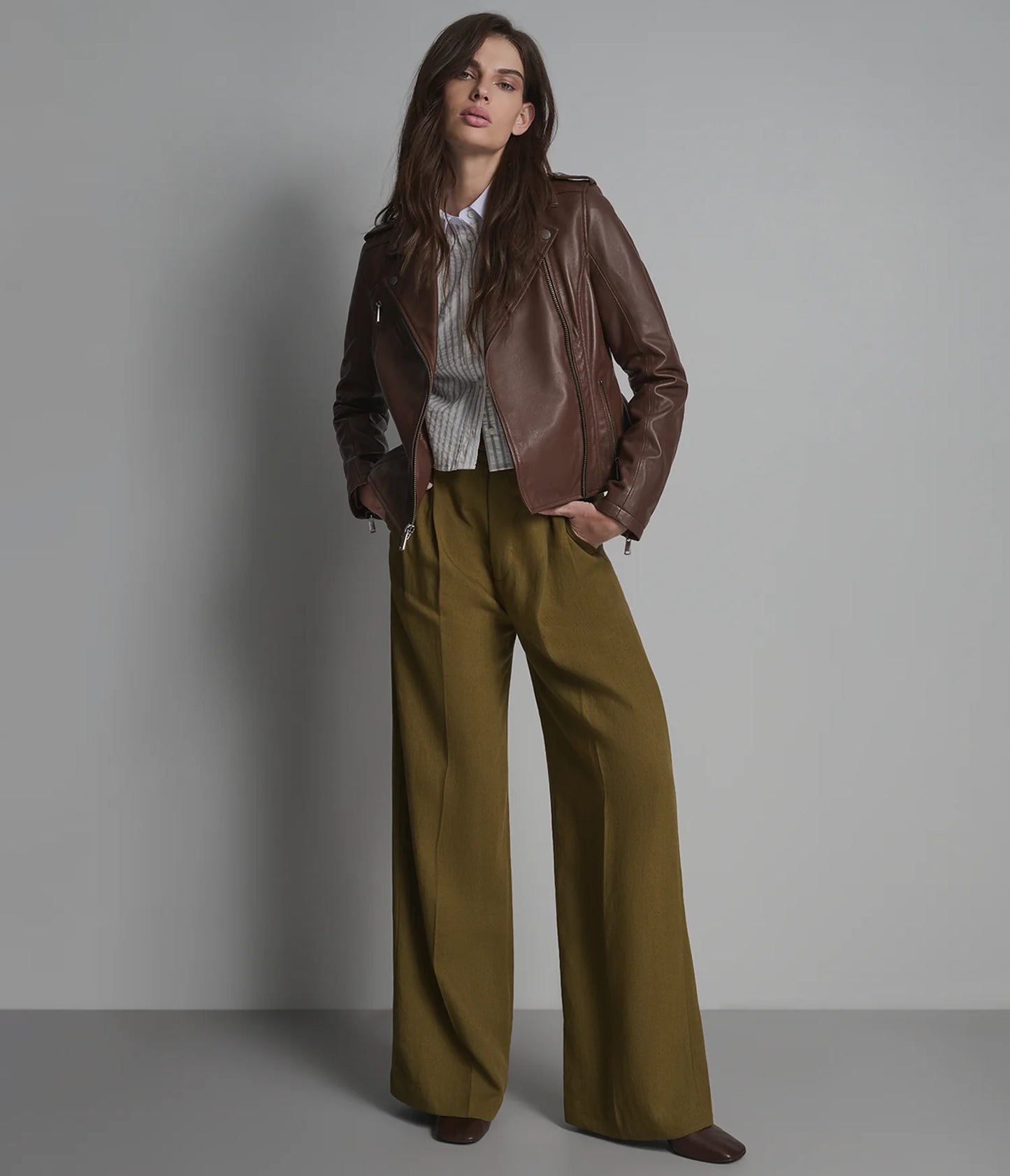 Madeline Asymmetrical Leather Jacket