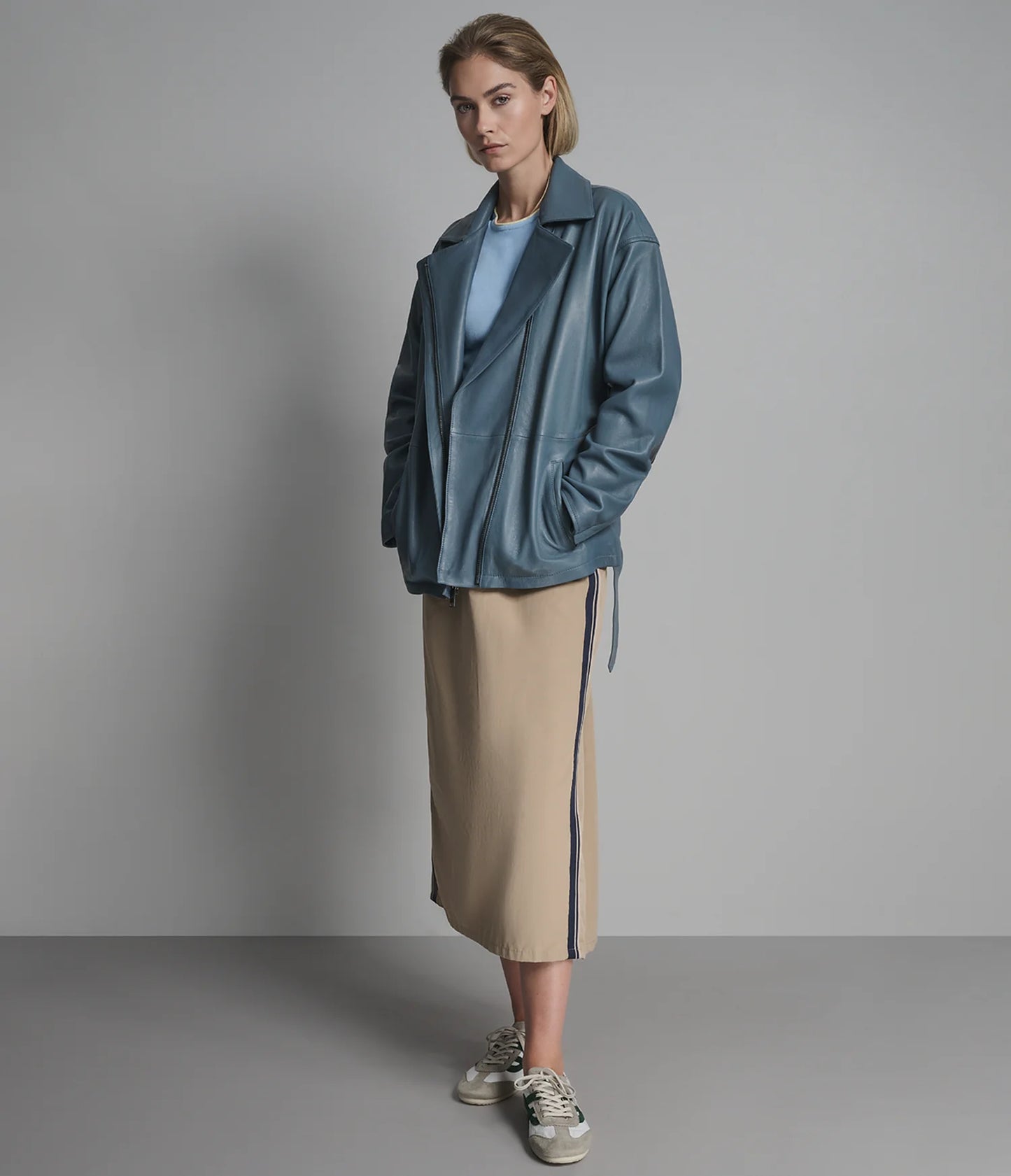 Monroe Belted Asymmetric Moto Jacket