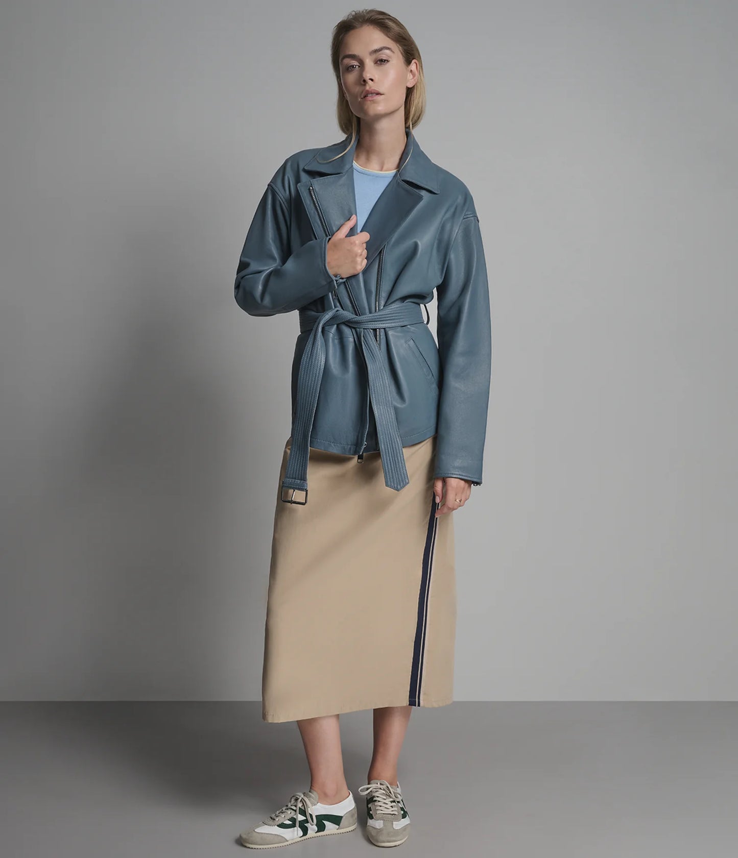 Monroe Belted Asymmetric Moto Jacket