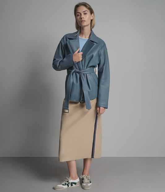 Monroe Belted Asymmetric Moto Jacket