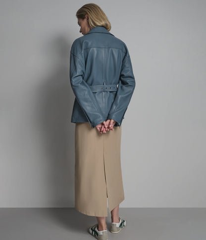 Monroe Belted Asymmetric Moto Jacket