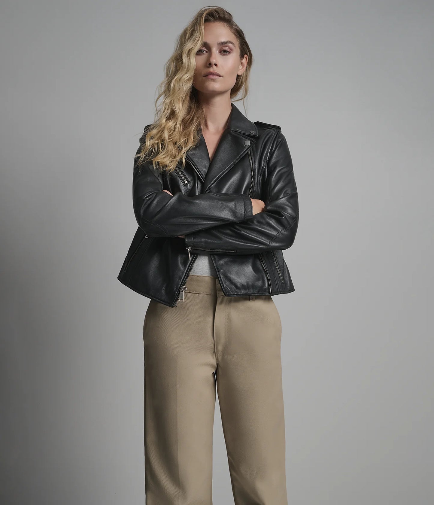 Madeline Asymmetrical Leather Jacket