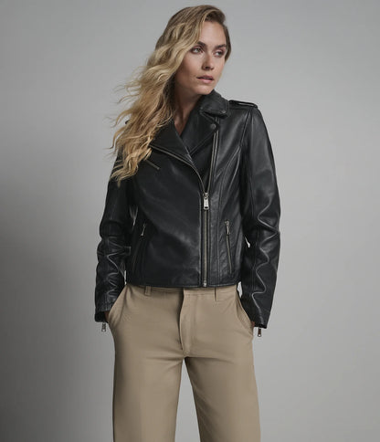 Madeline Asymmetrical Leather Jacket