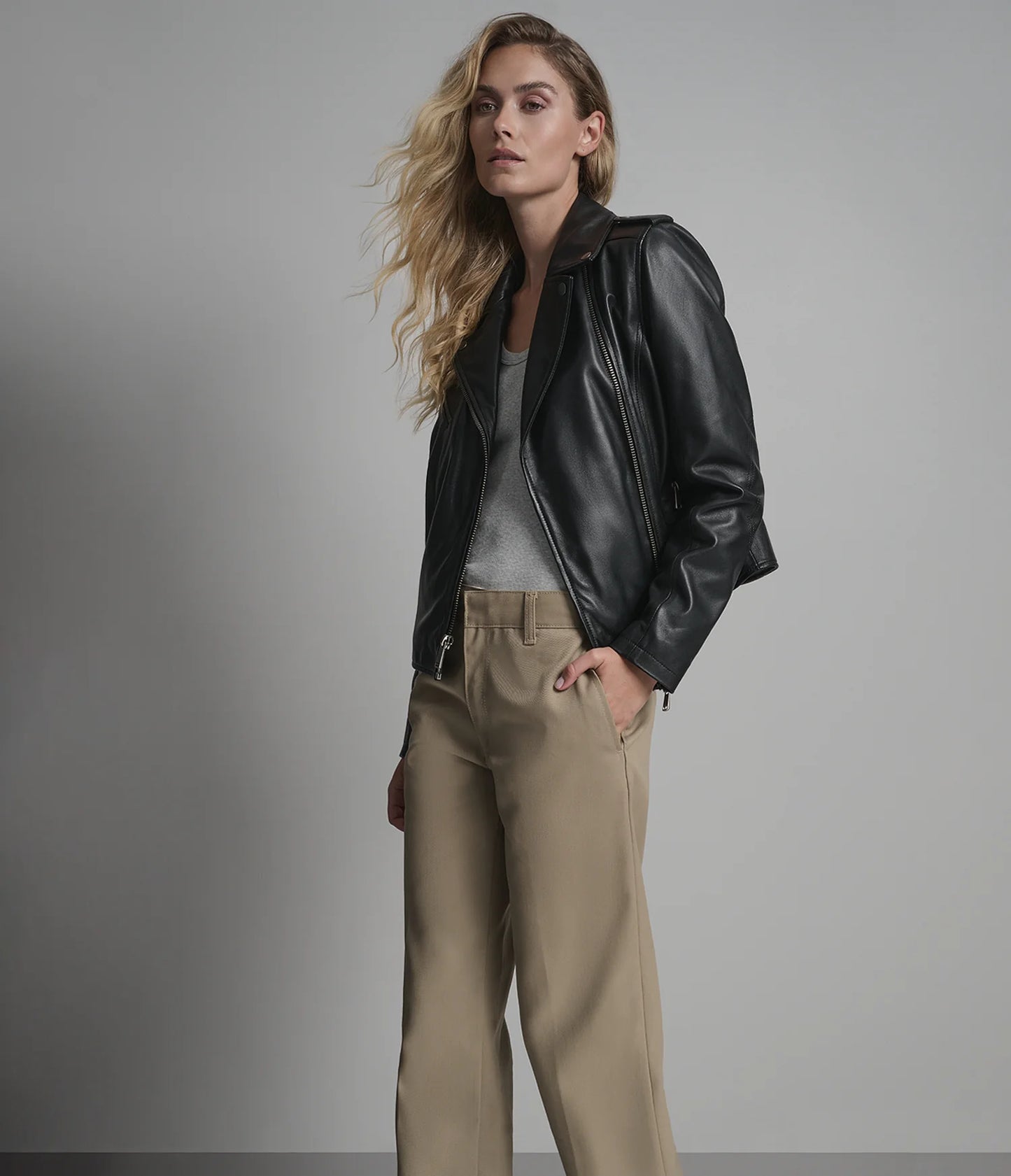 Madeline Asymmetrical Leather Jacket