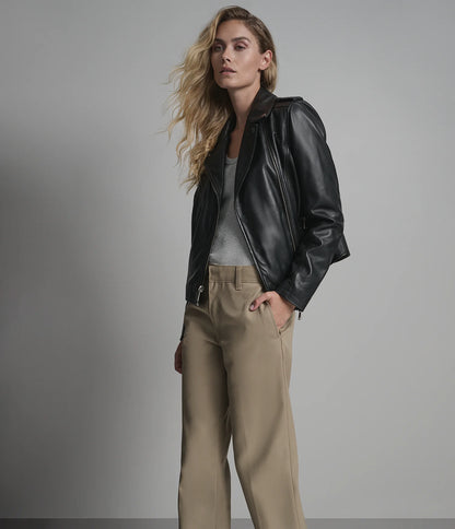 Madeline Asymmetrical Leather Jacket