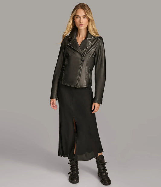 Malani Painted Edge Moto Jacket