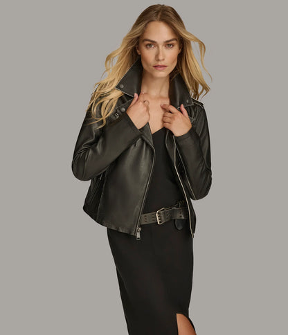 Malani Painted Edge Moto Jacket