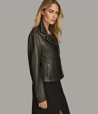 Malani Painted Edge Moto Jacket
