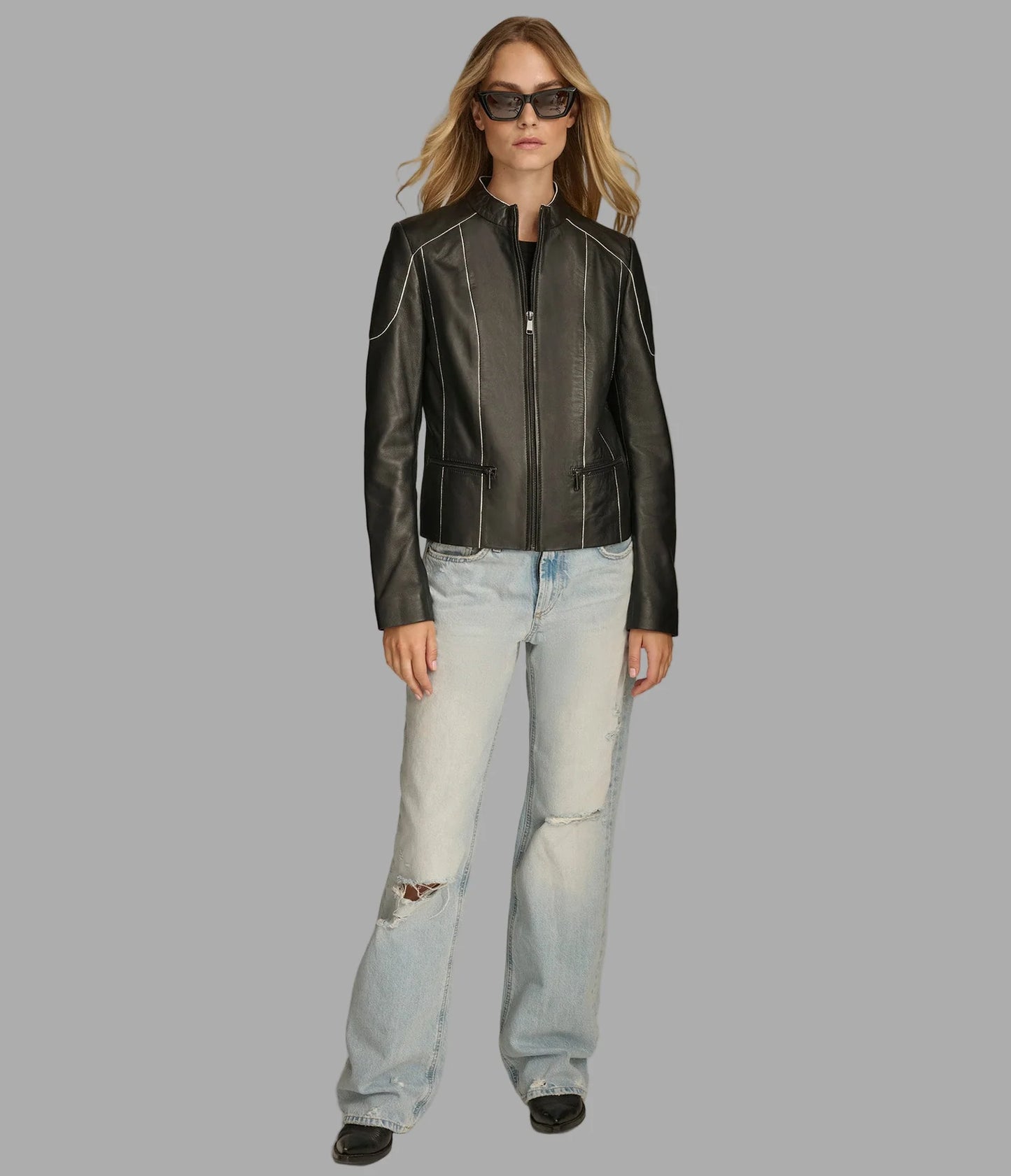 Sage Painted Edge Scuba Jacket