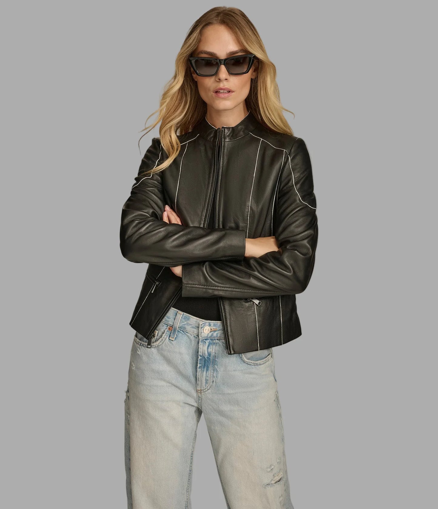 Sage Painted Edge Scuba Jacket