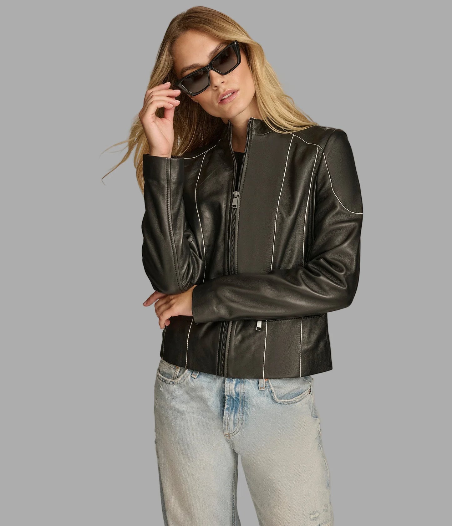 Sage Painted Edge Scuba Jacket