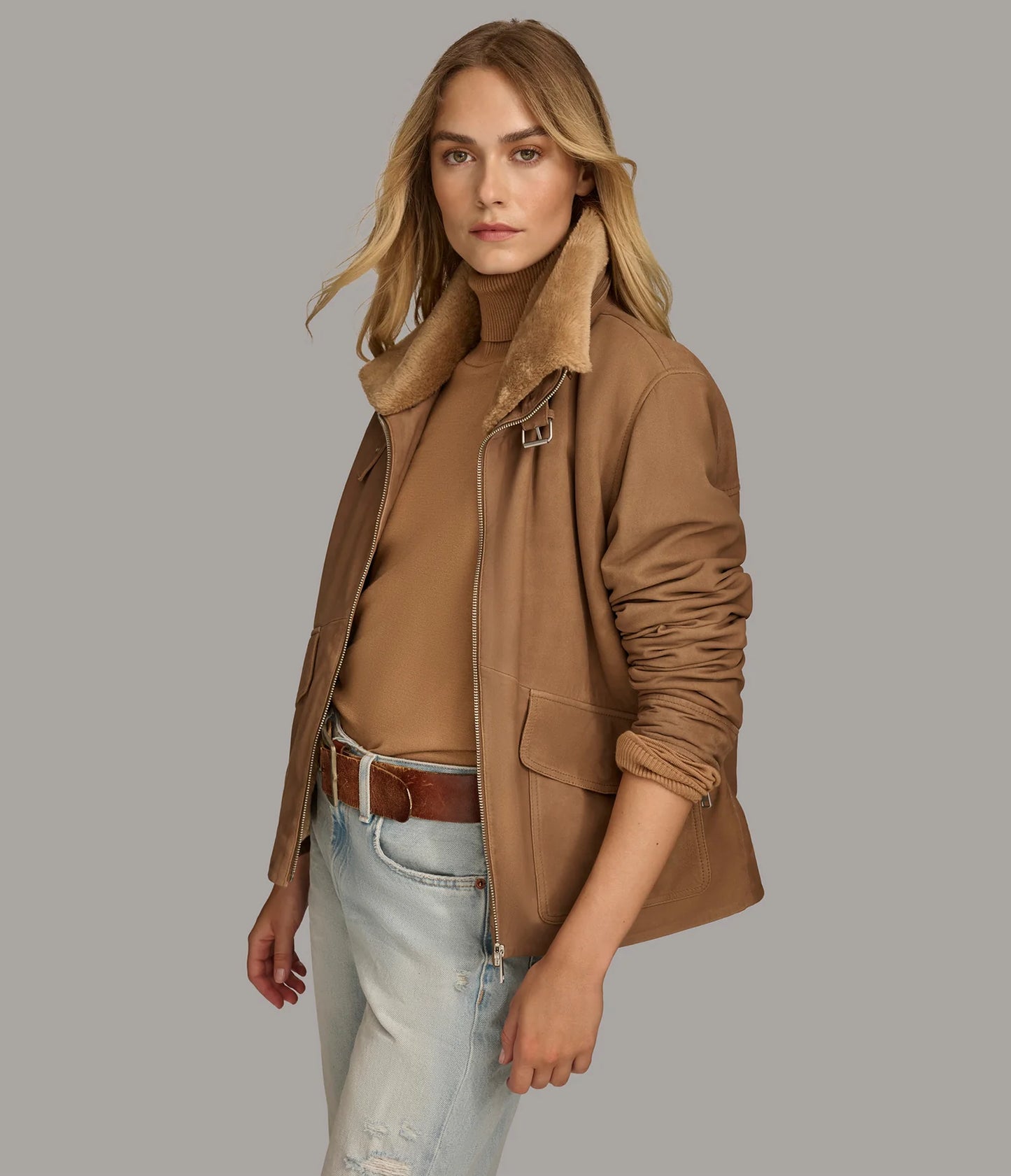 Stormi Faux Shearling Aviator